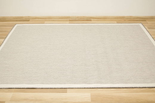 Dywan Dwustronny Sznurkowy Brussels 205014/10010 Silver Romby Kratka Outdoor