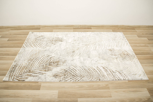 Dywan Modena 5297 bone/l.brown Krem Brąz Szary Liście Palm Marmur