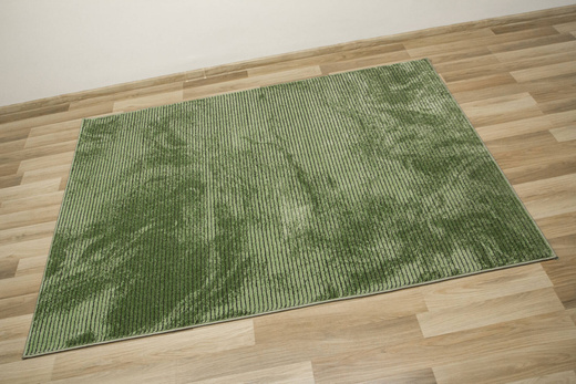 Dywan Teno QP044 Dark Green Paski Przecierany Marmur