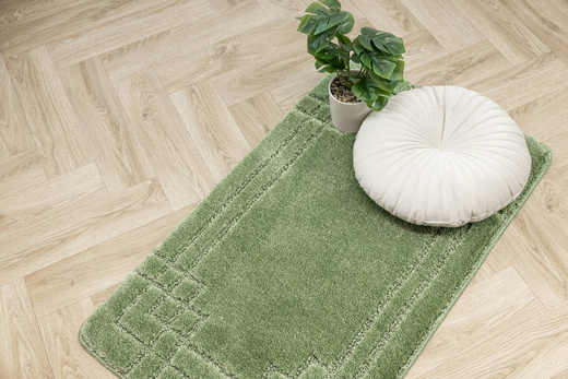 Dywanik Łazienkowy Antypoślizgowy Sego Green Zielony Prostokąty Mozaika