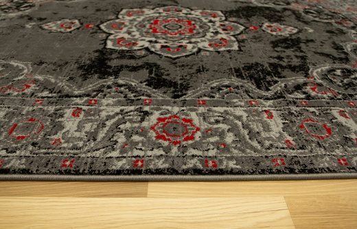 Dywan Victoria 7094A grey/d.grey Szary czerwony Ornament