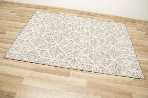 Dywan Pętelkowy Panorama 8432 l.grey/d.grey Szary Krem Romby Cubes