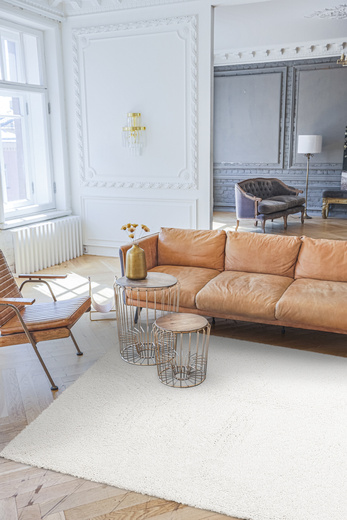 Wykładzina Shaggy Dreamland 60 Krem na filcu szerokość 4 m