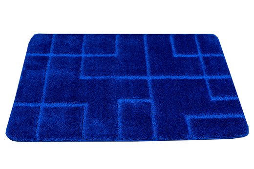Dywanik Łazienkowy Antypoślizgowy Inez Blue Niebieski Geometria