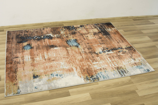 Dywan Lucca 8646A terra/l.rose Abstrakcyjny Krem Łososiowy Niebieski