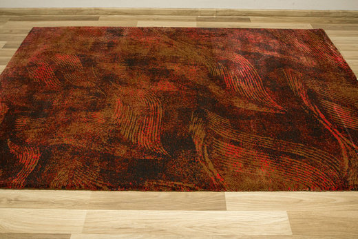 Dywan Lush Luksusowy Konko Burgund Abstrakcja Liście