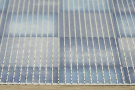 Mata Łazienkowa Softy-tex 843 niebieska kratka szerokość 65 cm