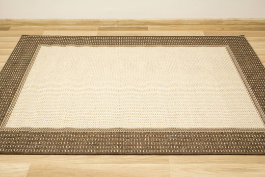 Dywan Płasko Tkany Natura PT 979/91 Brąz Beż z ramką