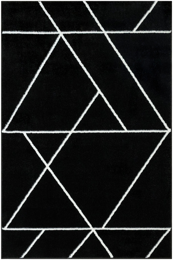 Dywan Lima C877B black/white Czarny Krem Trójkąty