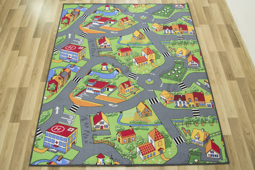 Dywan Little Village uliczki na filcu