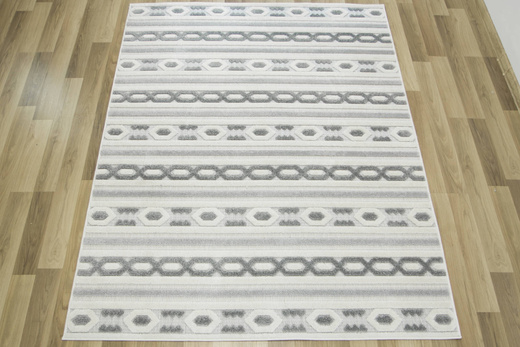 Dywan Sznurkowy Stella D402A white/l.grey Etno Szary Srebrny Krem