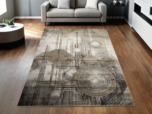 Dywan Ponte N877A d.grey/beige Szary Brąz Okręgi