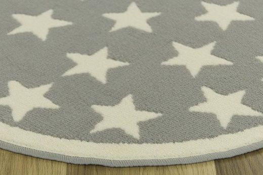 Okrągły Dywan Kids 533909/89933 gwiazdki krem