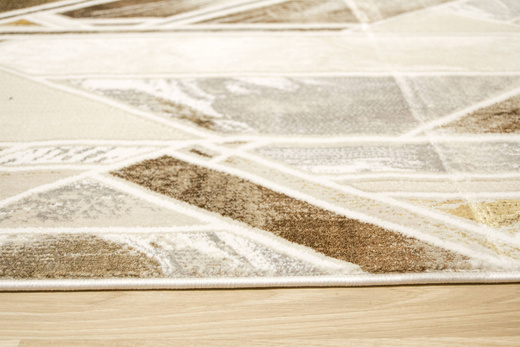 Dywan Elisa PF132 Brown Gold Złoty Brąz Geometria