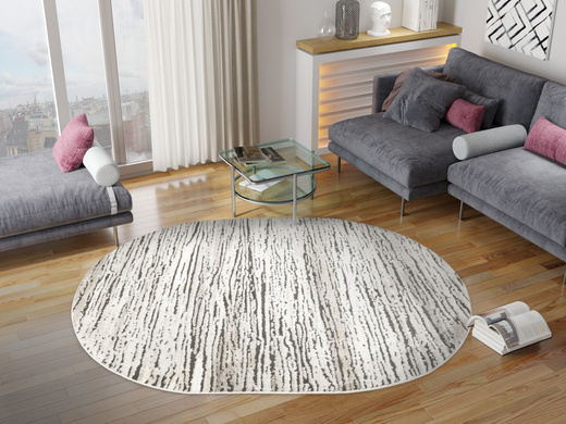 Dywan Owalny Matara P179A sp.antra/l.grO Beż Szary Kaszmir Linie