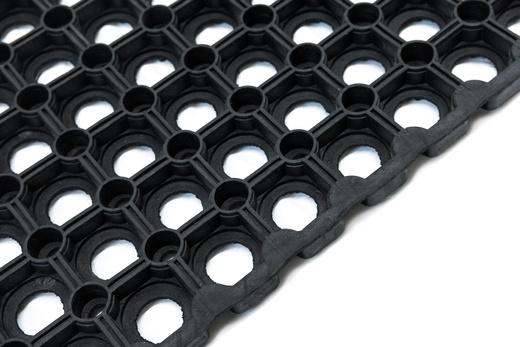 Mata Przerostowa Na Place Zabaw Ażurowa Gumowa Czarny