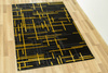 Dywan FESTIVAL 2732A yellow/black Czarny Złoty Linie