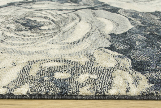 Dywan WORLD 78316/892 Kwiaty Niebieski Beż Krem