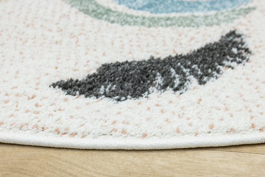 Okrągły Dywan Lima B070A cream/rose Jednorożec Krem