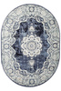 Owalny Dywan Victoria 7094A l.blue/cream owal Ornament Niebieski Krem