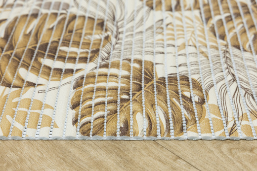 Mata Łazienkowa 265B Monstera Beż szerokość 130 cm