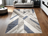 Dywan Kandy N405A l.grey/navy Szary Granatowy Geometria Romby Fryz