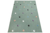 Dywan Dziecięcy C275b green/cream Zieleń Kropki Bańki