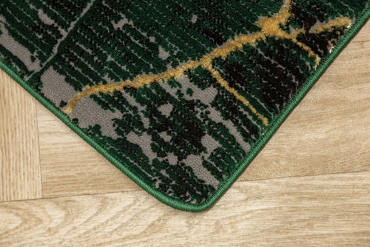 Dywan Diamond K8716Z Green Butelkowa Zieleń Złoty Marmur