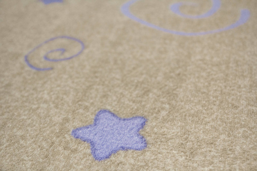 Welurowy Dywan Dziecięcy Stars Cfl-s1 Pastelowe Gwiazdki