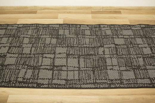 Dwustronny Sznurkowy Chodnik Brussels 205467/10110 Night Antracyt Krem szerokość 120 cm