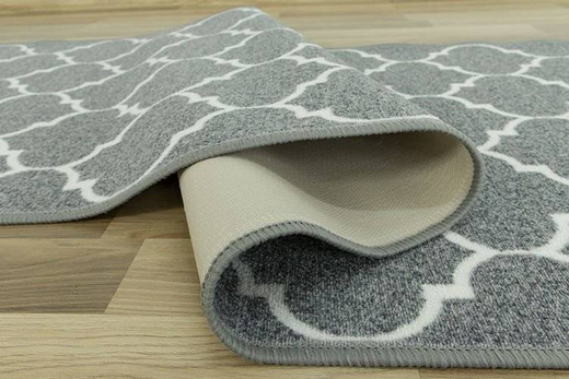 Antypoślizgowy chodnik clover koniczyna jasny szary szerokość 80 cm