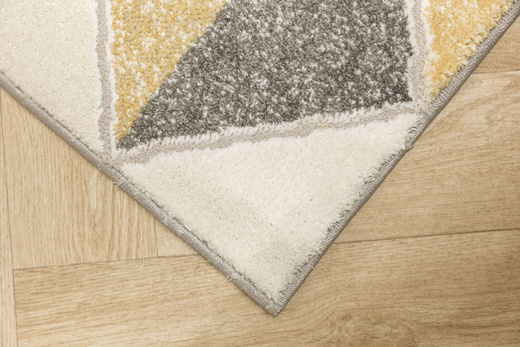 Dywan Olympos 4157 cream/yellow Żółty Szary Krem Trójkąty