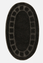 Dywanik Łazienkowy Antypoślizgowy Ocean Dark Grey Ciemny Szary Owalny