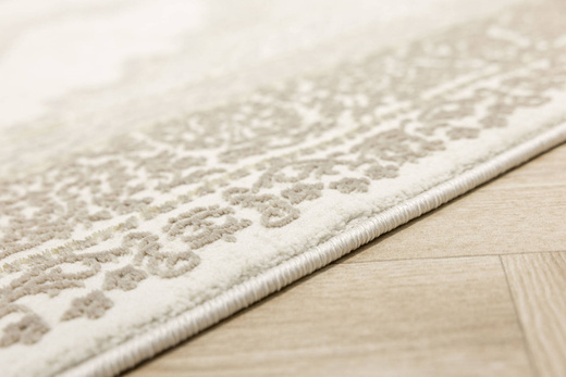 Lśniący Dywan Allora Plus E976A cream/beige Krem Beż Złoty Ornament