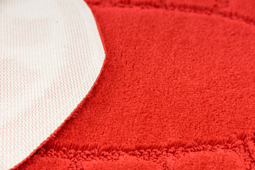 Dywanik Łazienkowy Antypoślizgowy Ocean Red Czerwony Owalny