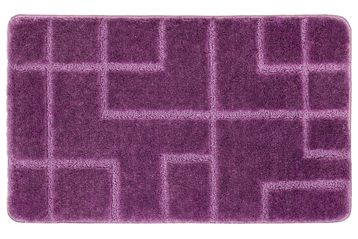 Dywanik Łazienkowy Antypoślizgowy Inez Violet Fioletowy Geometria