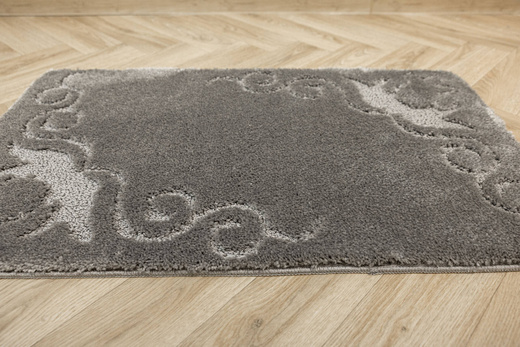 Dywanik Łazienkowy Antypoślizgowy Marika Grey Szary Kwiaty