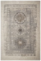 Wełniany Dywilan Moon Ashan Silver Ornament Szary Niebieski