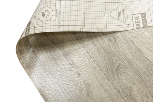 Wykładzina PCV Olympic Akron 10 Szare Deski szerokość 2,5 m