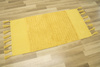 Dywanik Chodniczek Kilim Bawełniany Żółty z Frędzlami