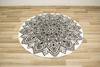 Okrągły Dywan Lima G754A white/black Mandala Biały Czarny