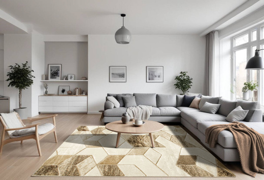 Dywan Amelia B101B cream/beige Beżowy Brązowy Geometria