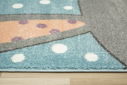 Dywan Dziecięcy Lima 1316C blue/l.grey Szary Niebieski Króliczek