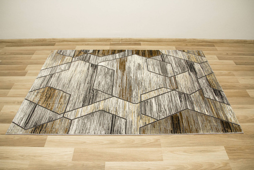 Dywan Modena 4644 m.grey/d.grey Brąz Beż Plastry Miodu