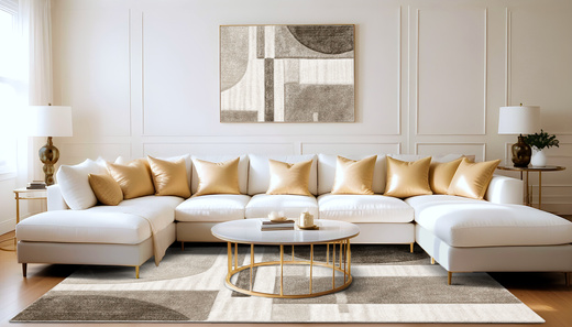 Dywan Kandy N379A white/m.beige Beż Brąz Fryz