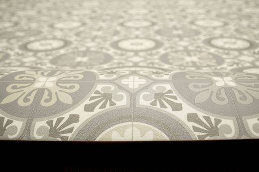 Wykładzina PCV Novo Lagos 910M Mozaika Krem Szary szerokość 2 m