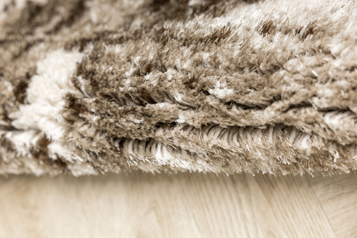 Dywan Shaggy Puffy P149 beige/d.vizion Beż Brąz Abstrakcja