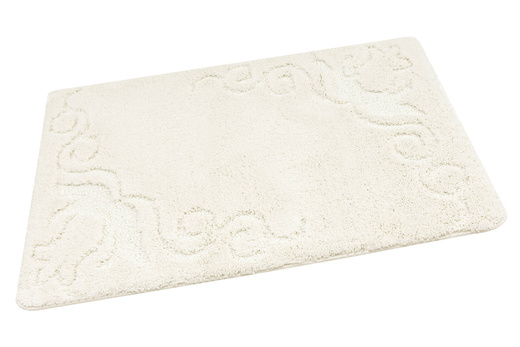 Dywanik Łazienkowy Antypoślizgowy Marika Cream Krem Kwiaty