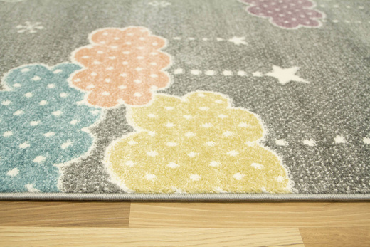 Dywan Lima B069A l.grey/cream Chmurki Gwiazdki