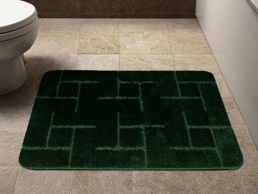 Dywanik Łazienkowy Teramo Green Butelkowa Zieleń